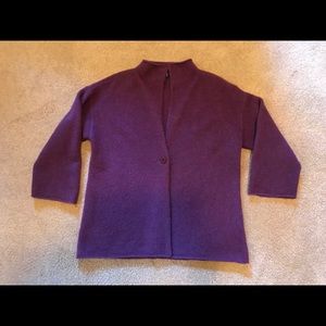 Eileen Fisher Purple Sweater/Jacket Cardigan